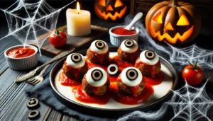 Ricetta di Halloween: occhi mostruosi di polpette