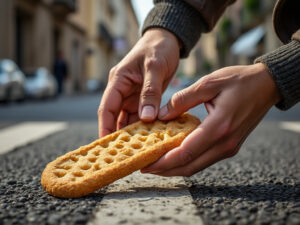 Cibo a terra: contaminato anche in meno di un secondo